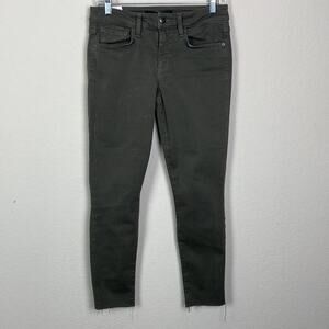 Joe’s Jeans Dirty Olive Skinny Visionaire cutoff jeans women’s 28